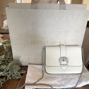Jimmy Choo White Shoulder Bag - perfect for bridal!